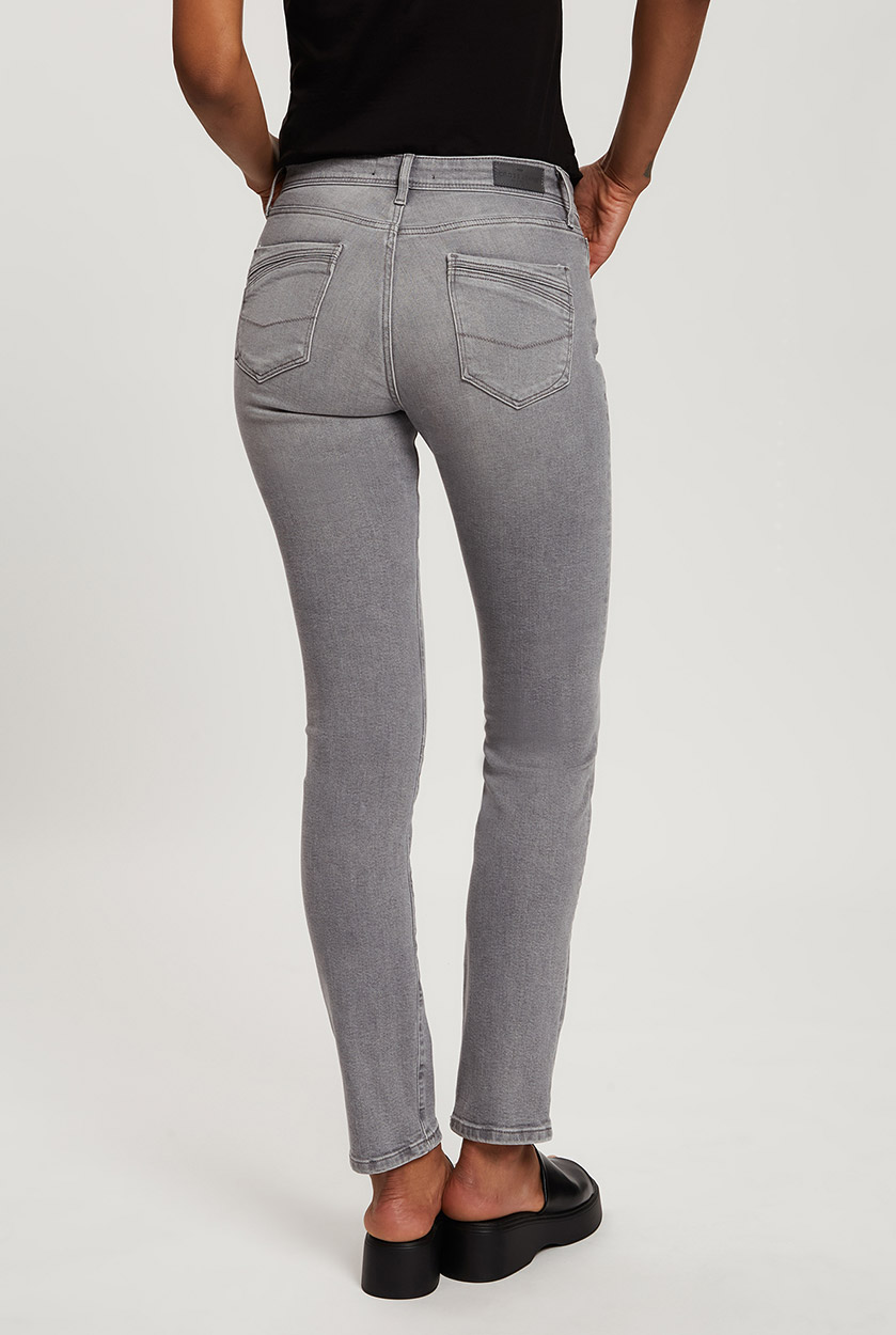 Graue Slim Fit Jeans ANYA in Länge 36" Inch