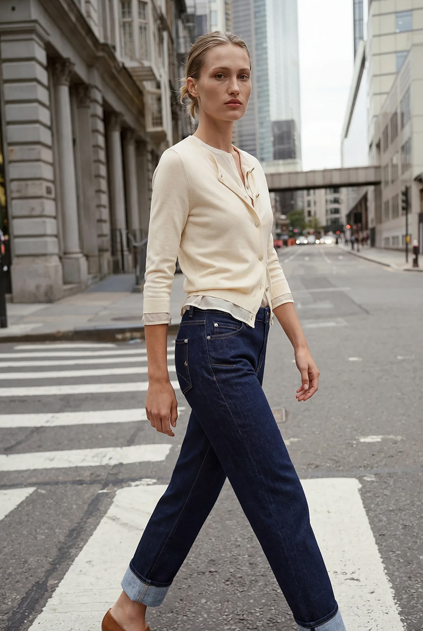 Zeitlose Jeans LEA mit geradem Bein in 36 Inch Länge