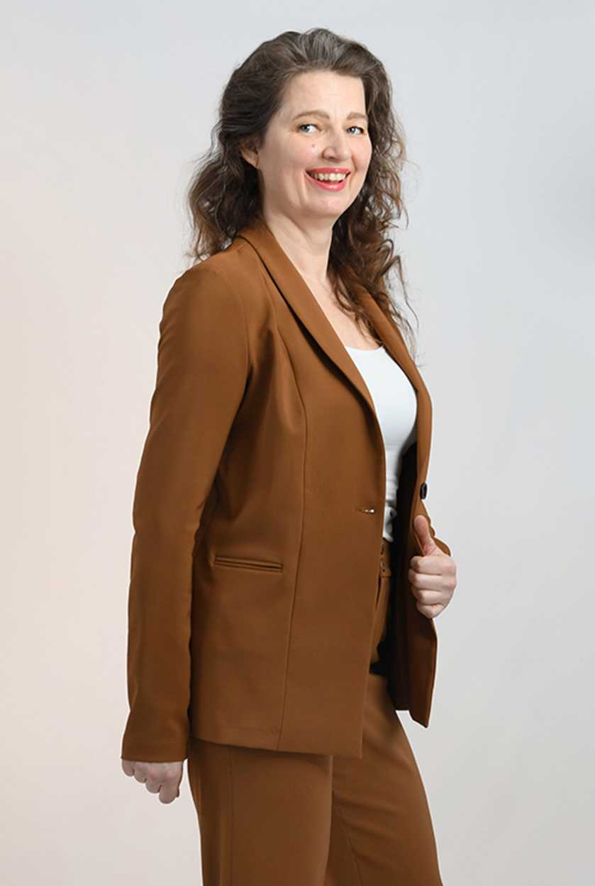 Businessblazer NAPOLI mit einem Knopf in 2 Farben